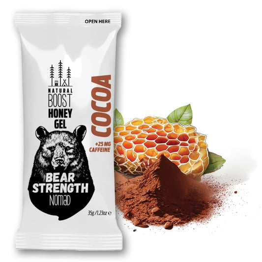 Nomad Cocoa Honey Energy Gel (25mg Caffeine) - 12/ 24 Gels