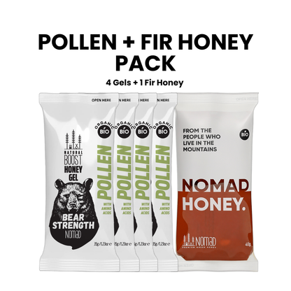 Nomad Honey Energy Gel Starter Kit — 5-Gel Trial Pack (4+1), Find Your Endurance Fuel Flavour