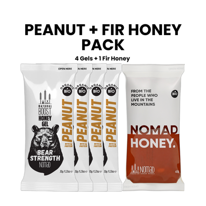 Nomad Honey Energy Gel Starter Kit — 5-Gel Trial Pack (4+1), Find Your Endurance Fuel Flavour